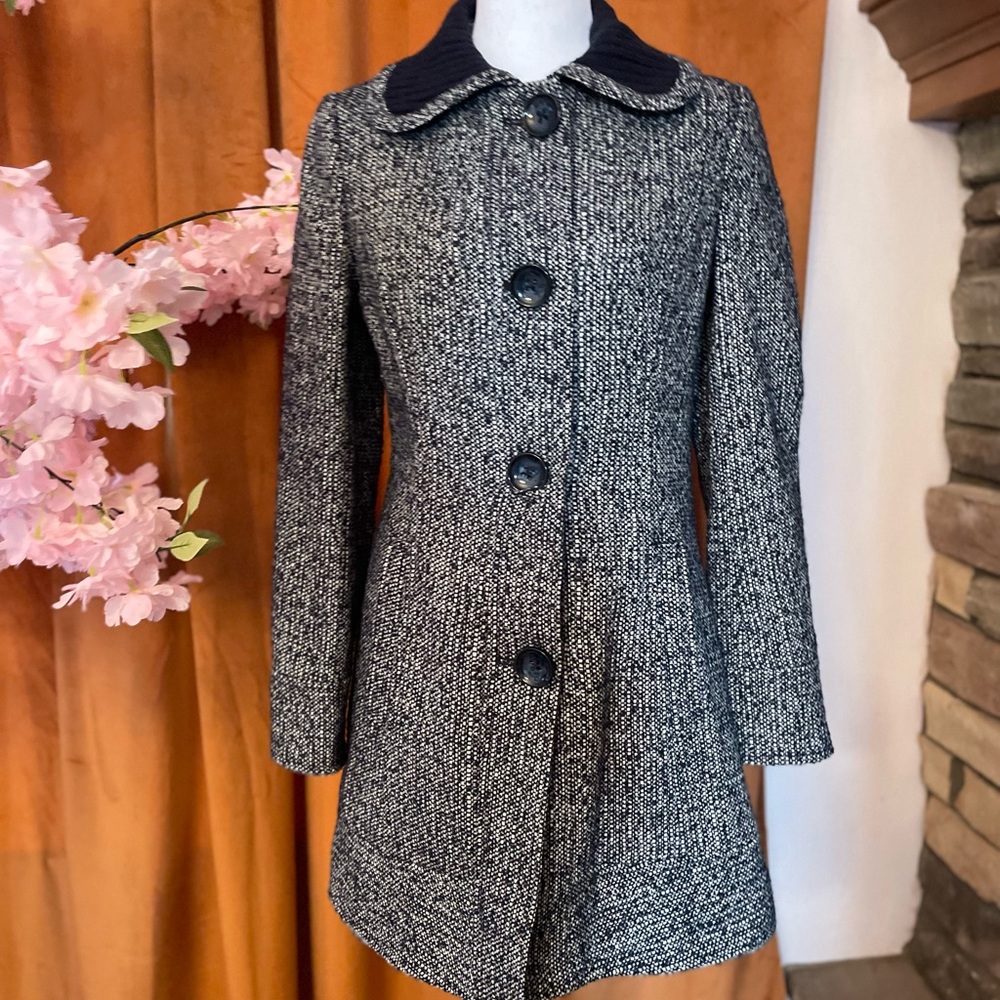 Kut From the Kloth Elegant Black and Gray Women's Coat